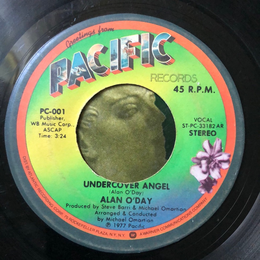 Alan O'Day Undercover Angel/Just You Vinyl 45 Records '77